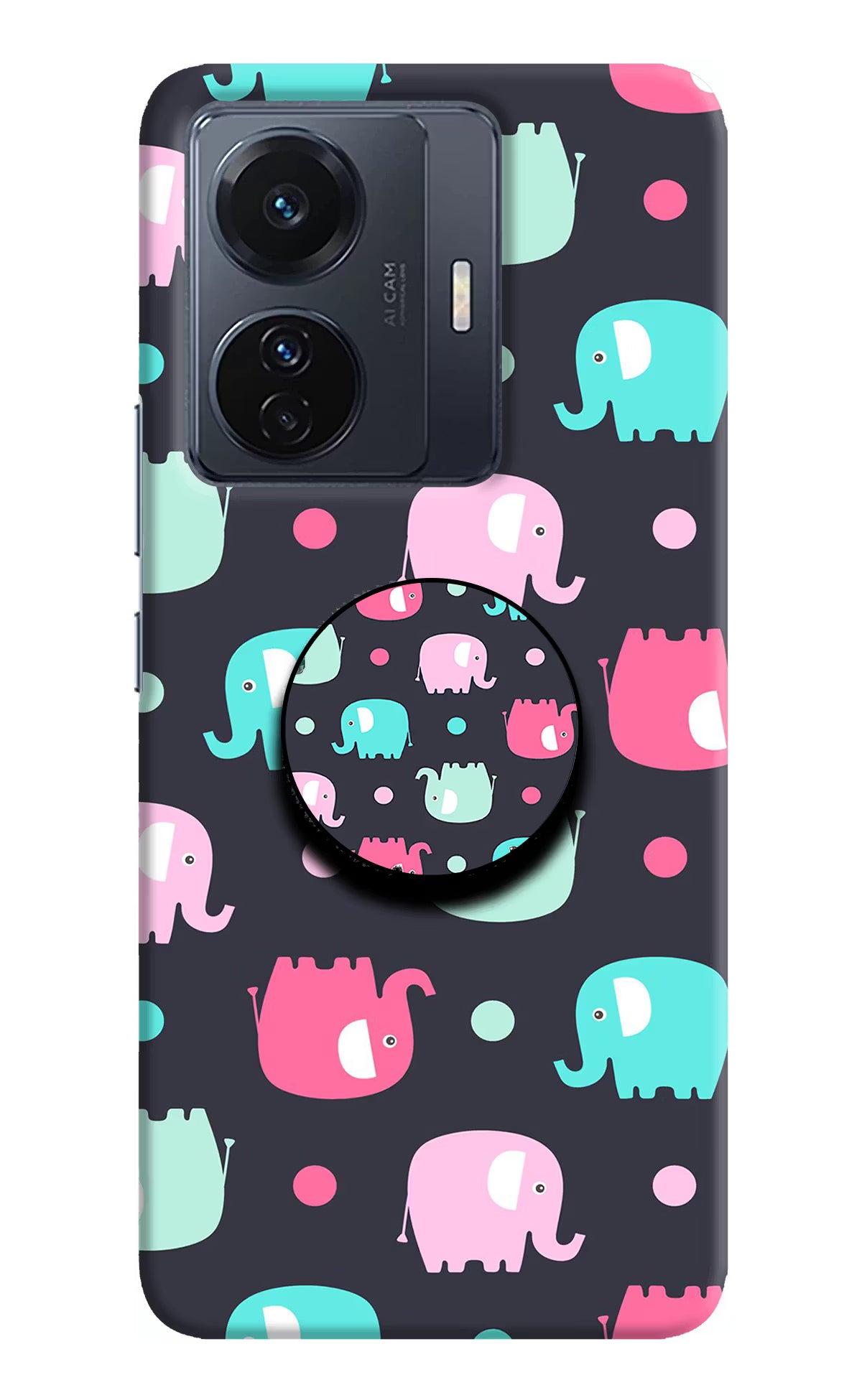 Baby Elephants Vivo T1 Pro 5G Pop Case by Casekaro