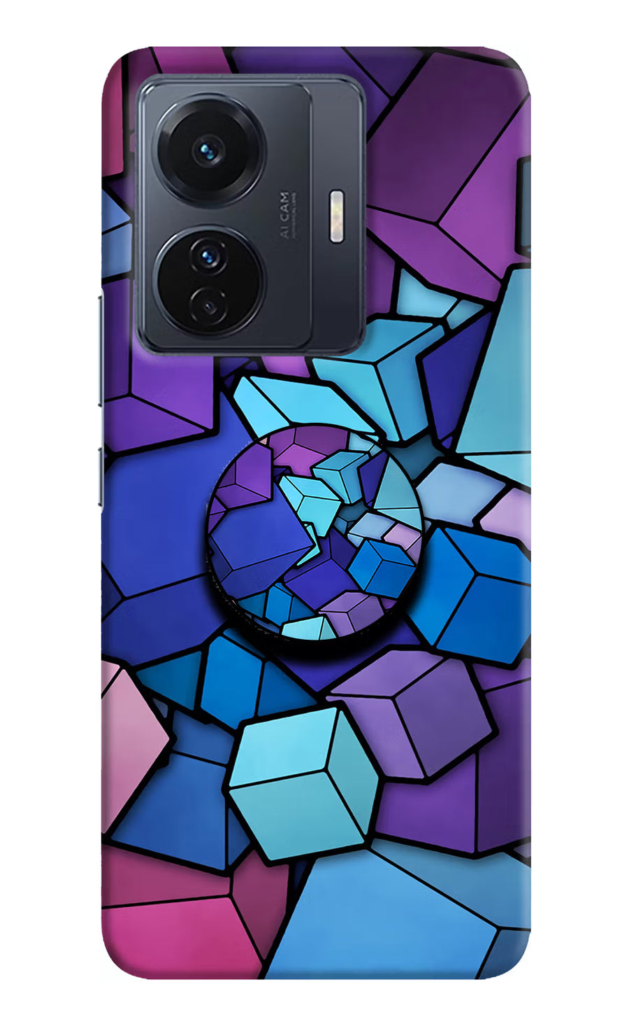 Cubic Abstract Vivo T1 Pro 5G Pop Case, Hard case