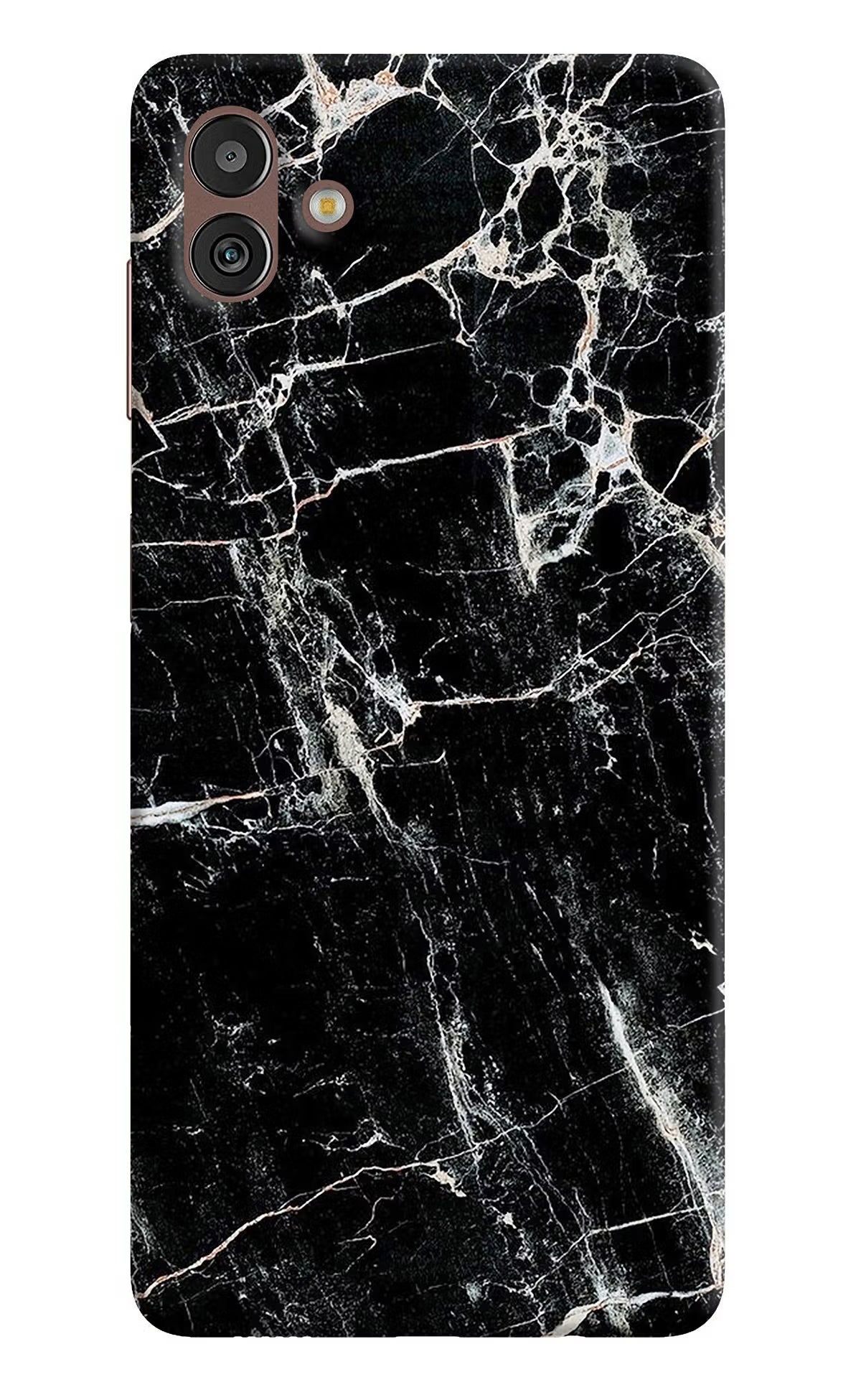 Black Marble Texture Samsung M13 5G Hard Case Back Cover by Casekaro