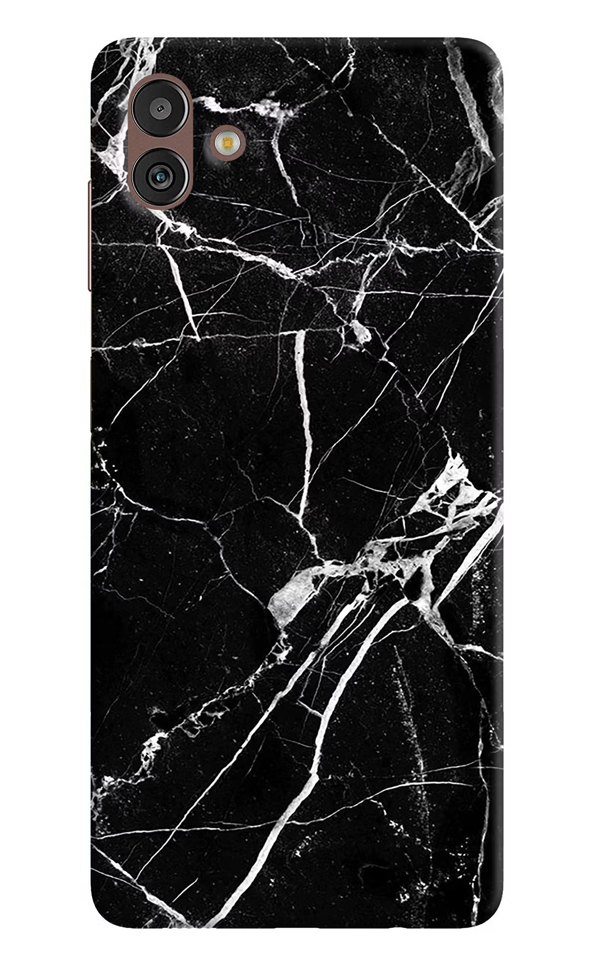 Black Marble Pattern Samsung M13 5G Hard Case Back Cover by Casekaro