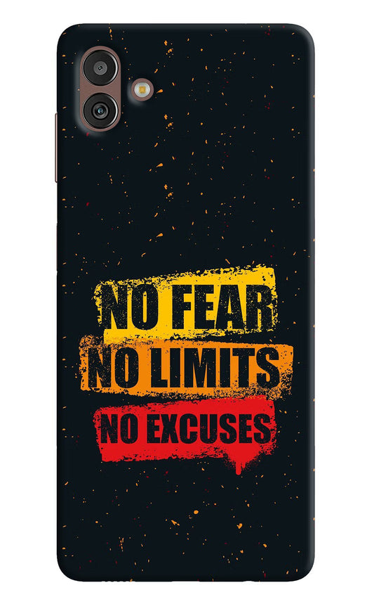 No Fear No Limits No Excuse Samsung M13 5G Hard Case Back Cover by Casekaro