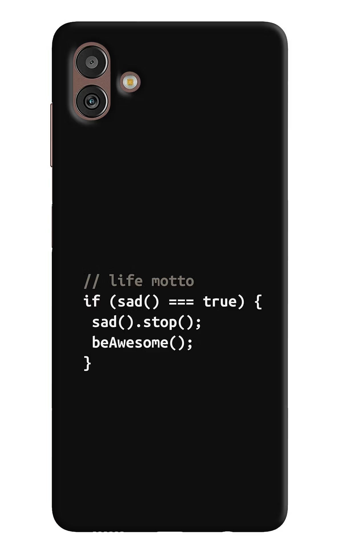 Life Motto Code Samsung M13 5G Hard Case Back Cover by Casekaro