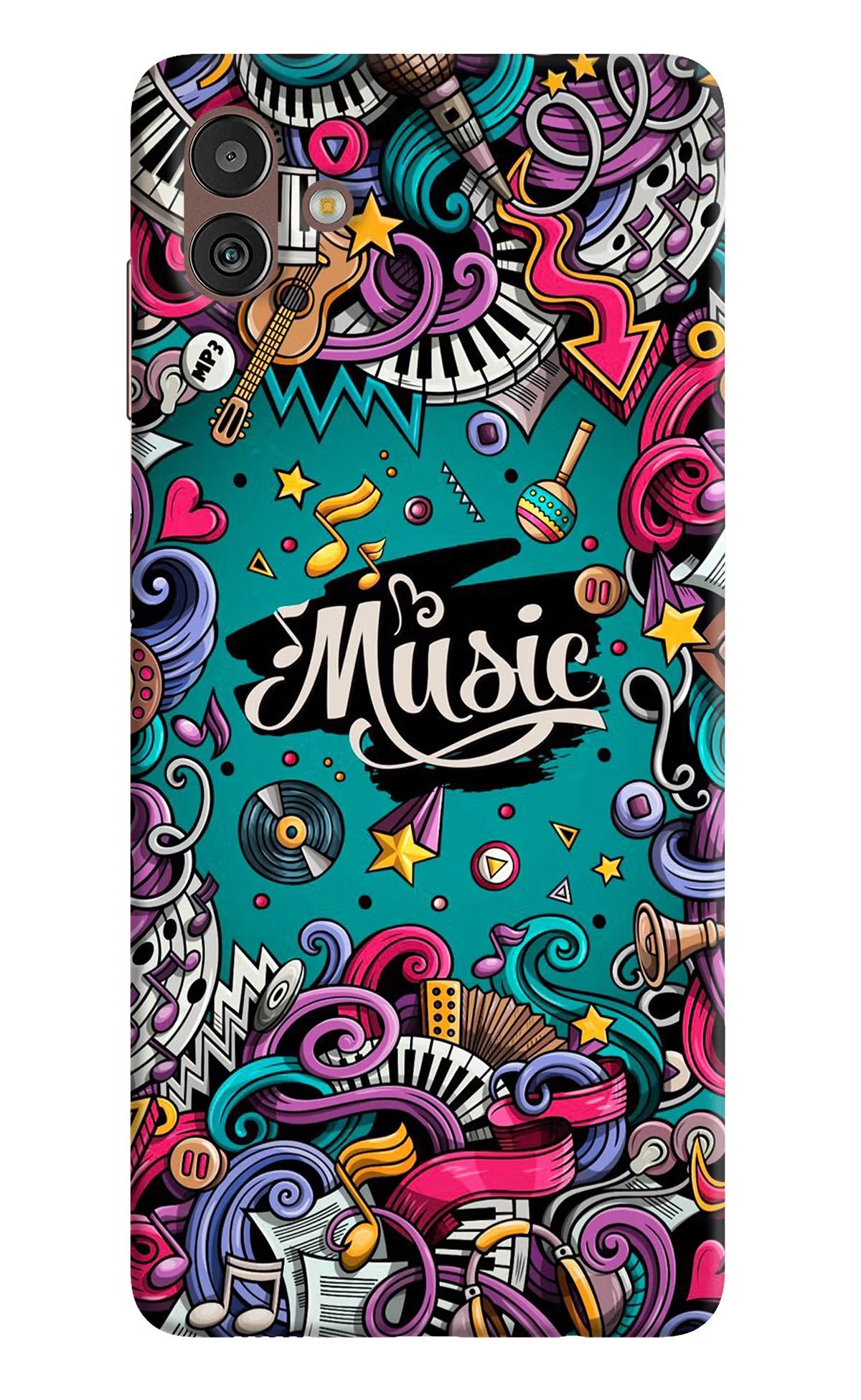 Music Graffiti Samsung M13 5G Hard Case Back Cover by Casekaro