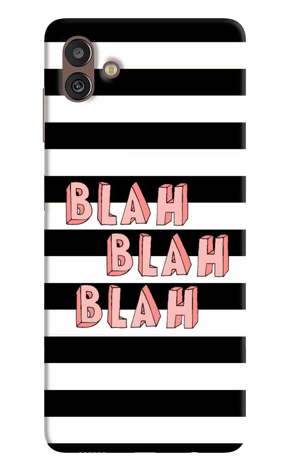 Blah Blah Blah Samsung M13 5G Hard Case Back Cover by Casekaro