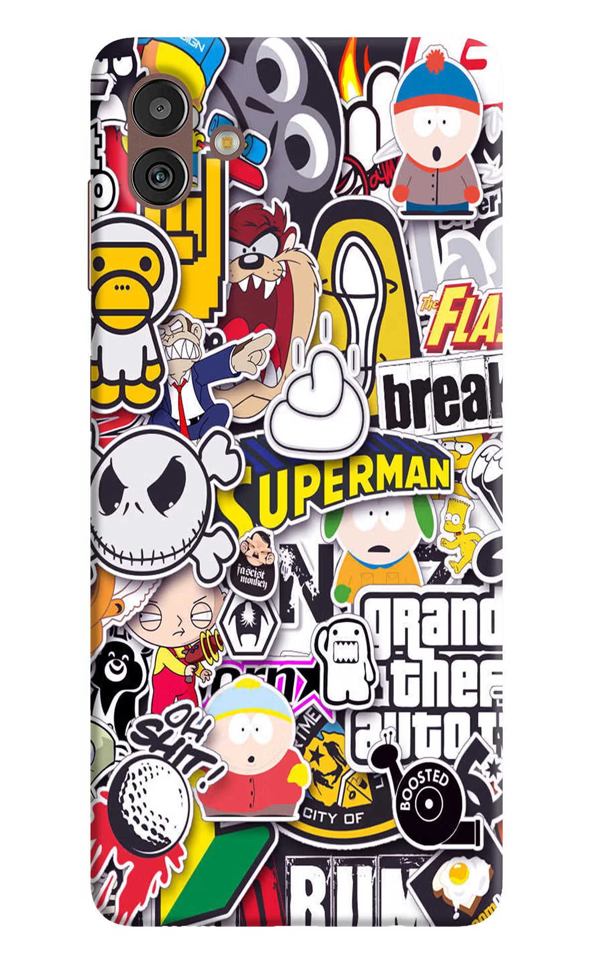Sticker Bomb Samsung M13 5G Hard Case Back Cover by Casekaro