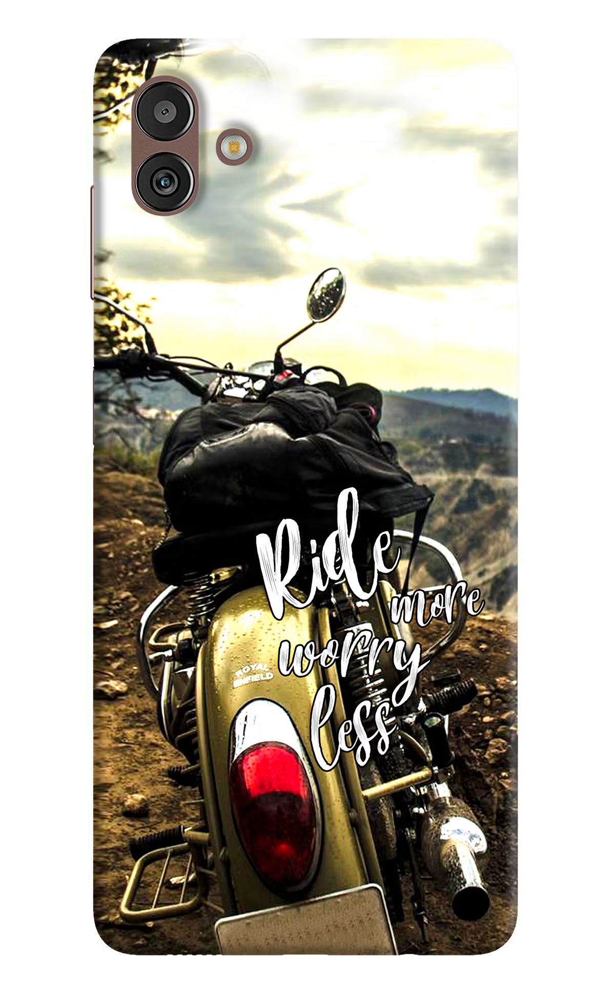 Ride More Worry Less Samsung M13 5G Hard Case Back Cover by Casekaro