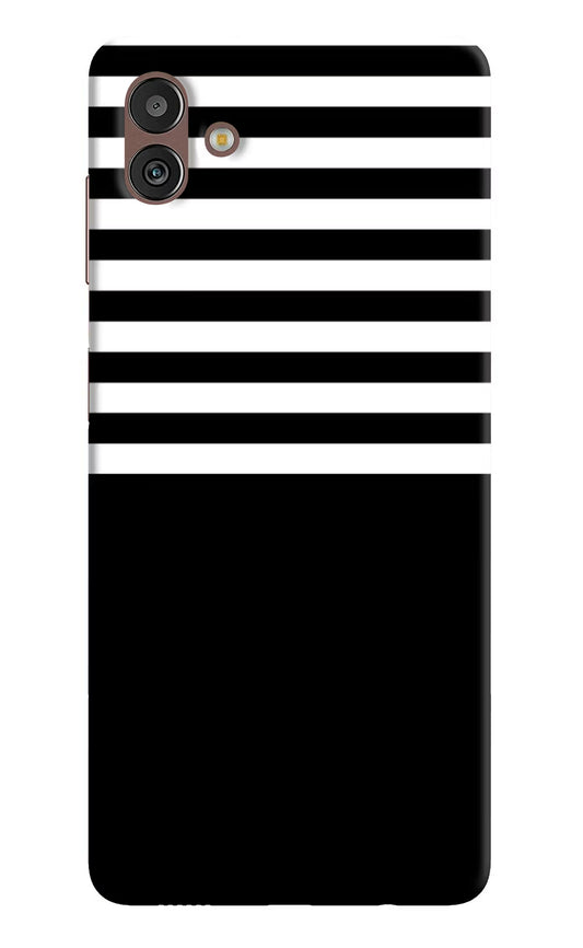 Black and White Print Samsung M13 5G Hard Case Back Cover by Casekaro