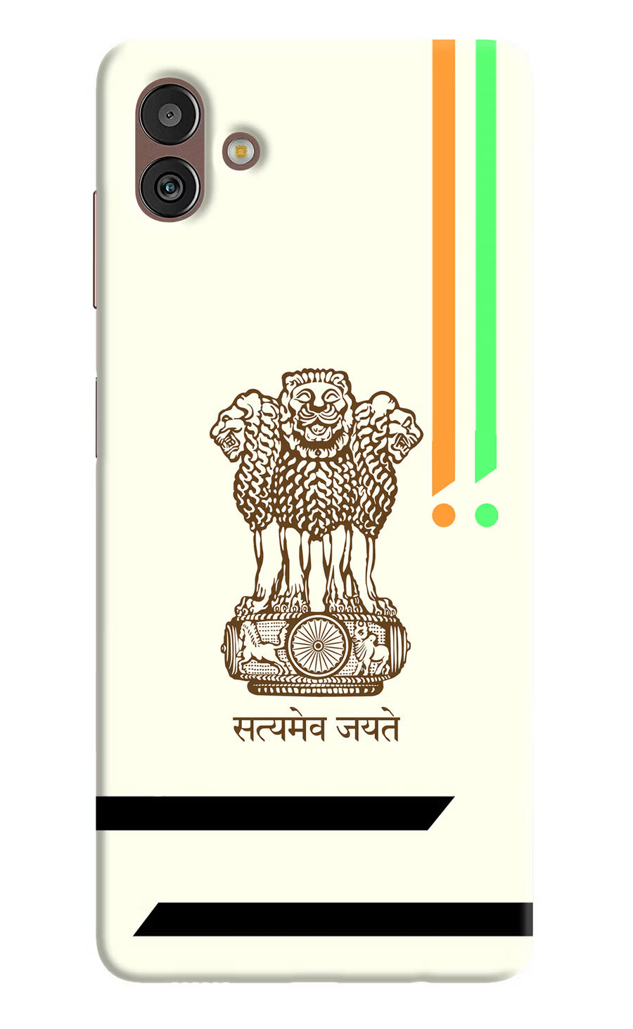 Satyamev Jayate Brown Logo Samsung M13 5G Back Cover, Hard case
