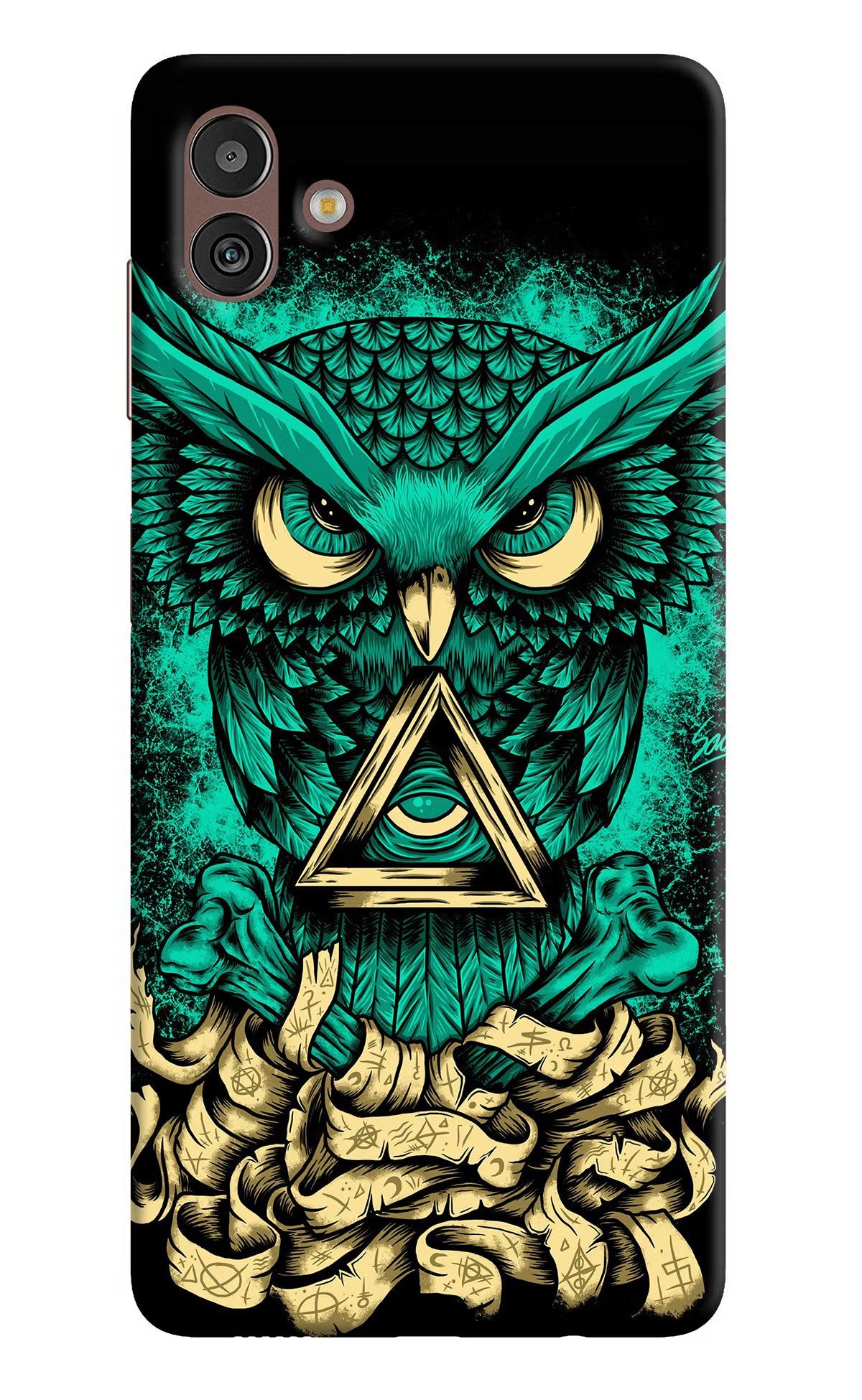 Green Owl Samsung M13 5G Hard Case Back Cover by Casekaro