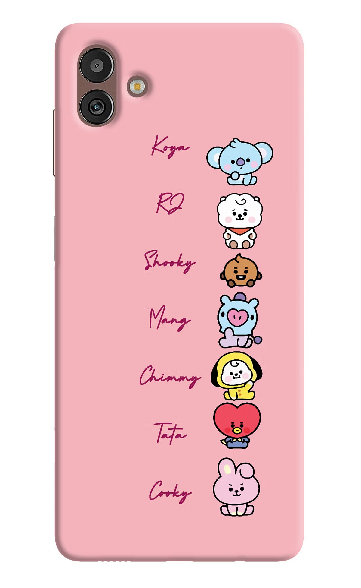 BTS names Samsung M13 5G Hard Case Back Cover by Casekaro