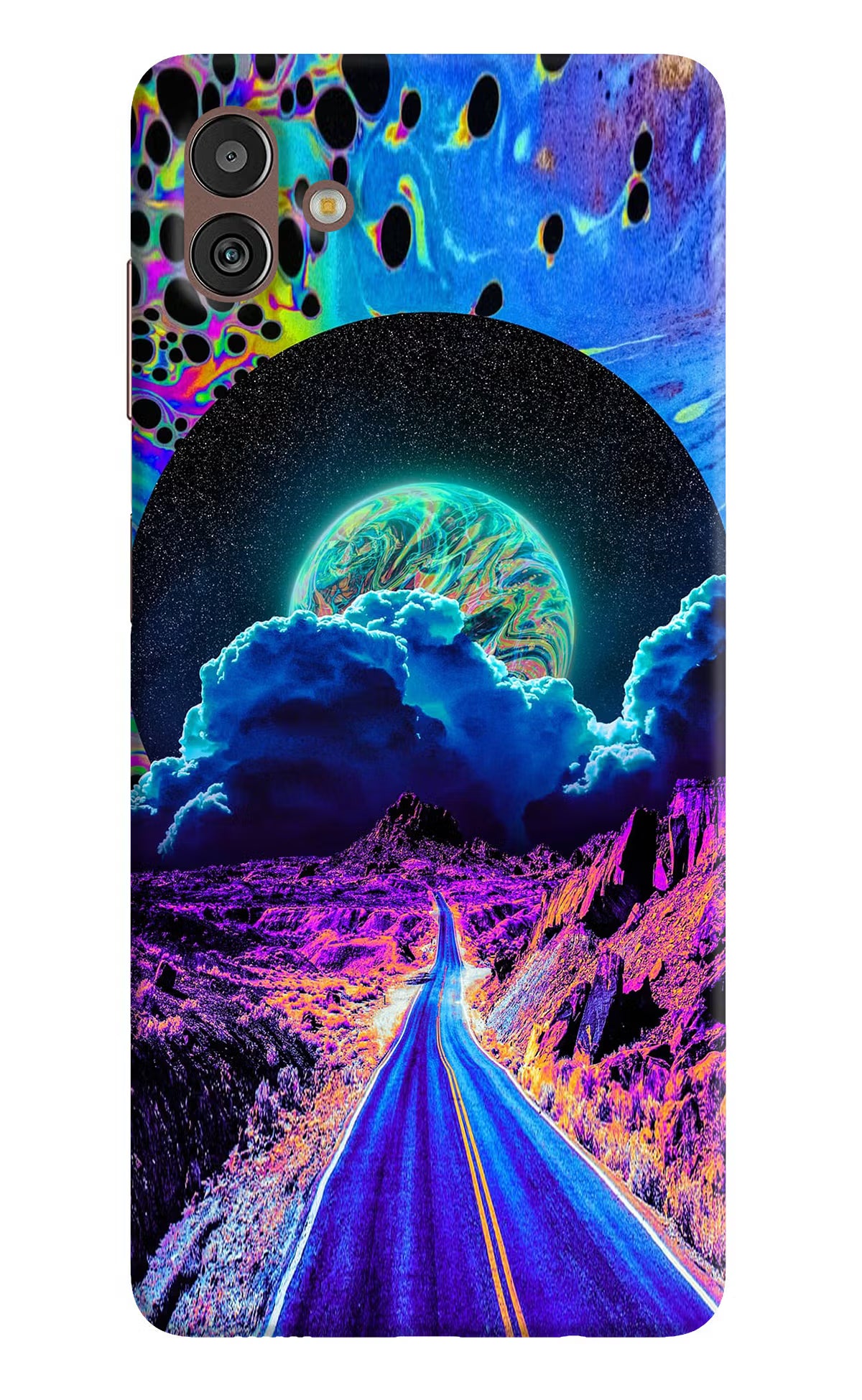 Psychedelic Painting Samsung M13 5G Hard Case Back Cover by Casekaro