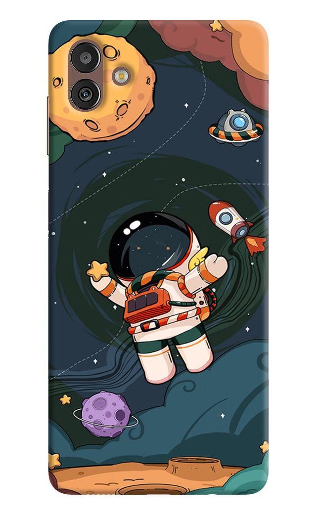 Cartoon Astronaut Samsung M13 5G Hard Case Back Cover by Casekaro