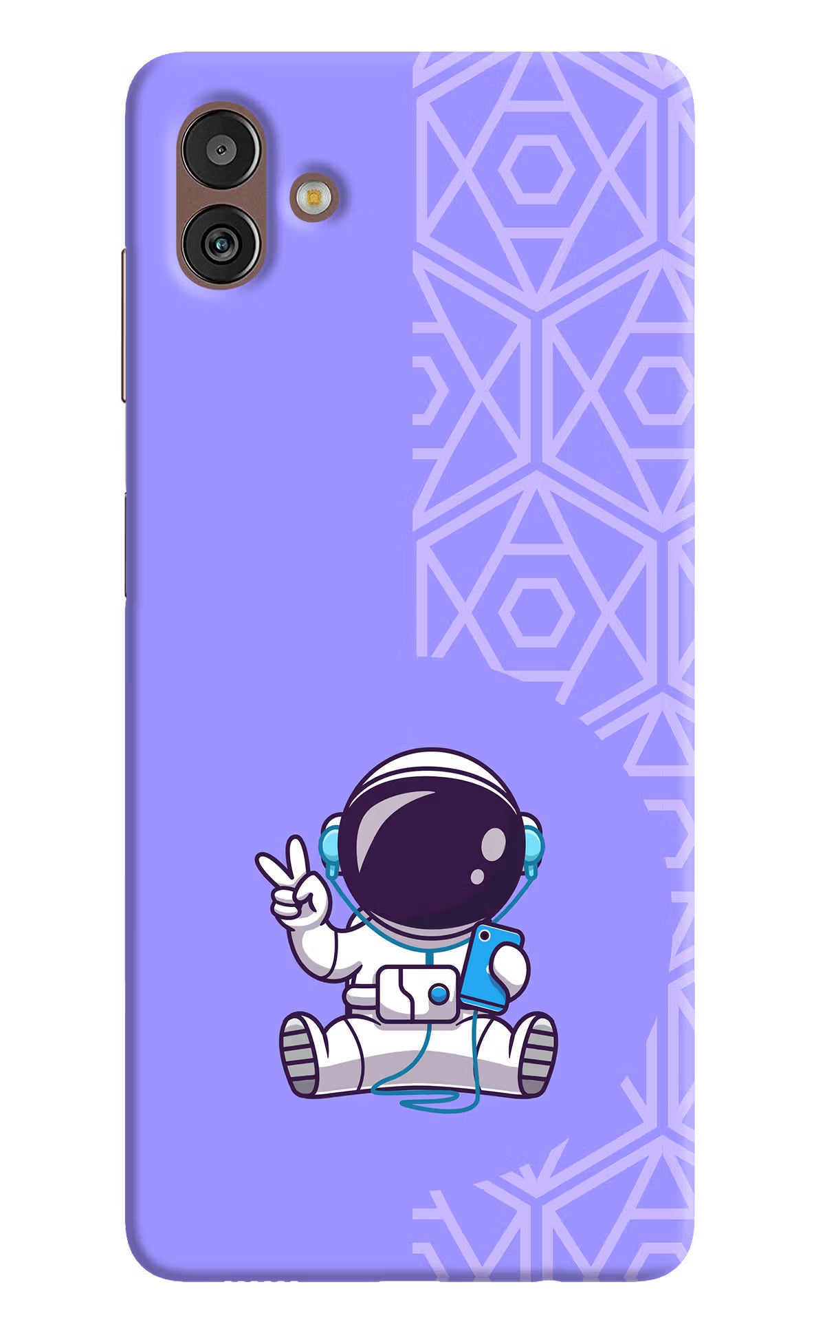 Cute Astronaut Chilling Samsung M13 5G Hard Case Back Cover by Casekaro