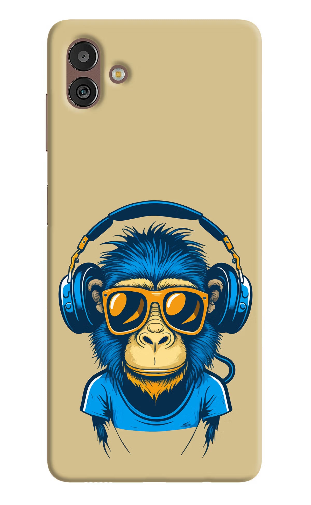 Monkey Headphone Samsung M13 5G Hard Case Back Cover by Casekaro