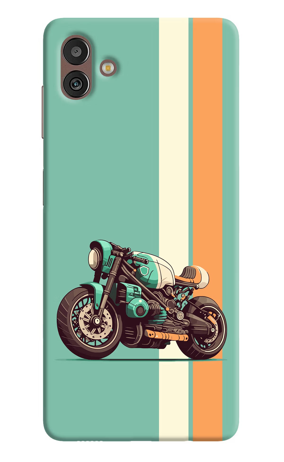 Striped Moto Drift Samsung M13 5G Hard Case Back Cover by Casekaro