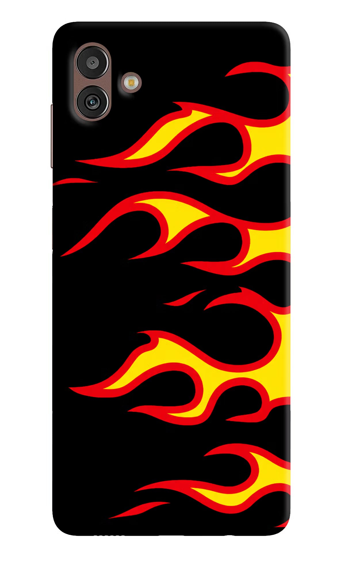 Side Sweep Flames Samsung M13 5G Hard Case Back Cover by Casekaro