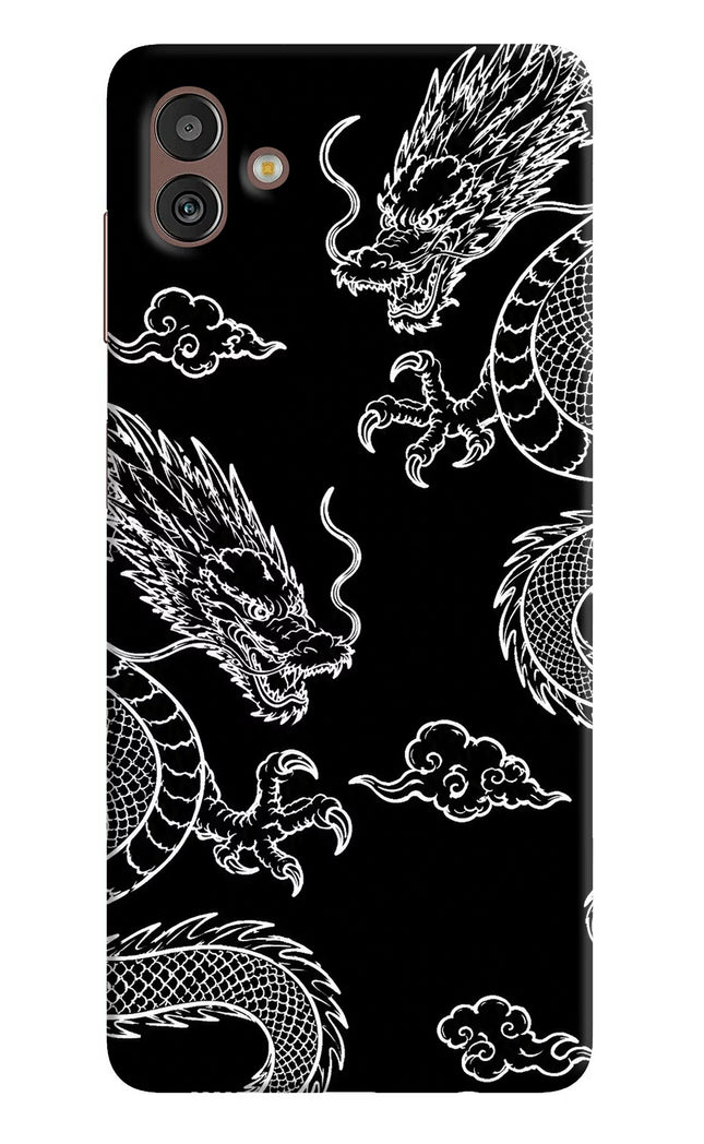 Twin Dragons Samsung M13 5G Hard Case Back Cover by Casekaro