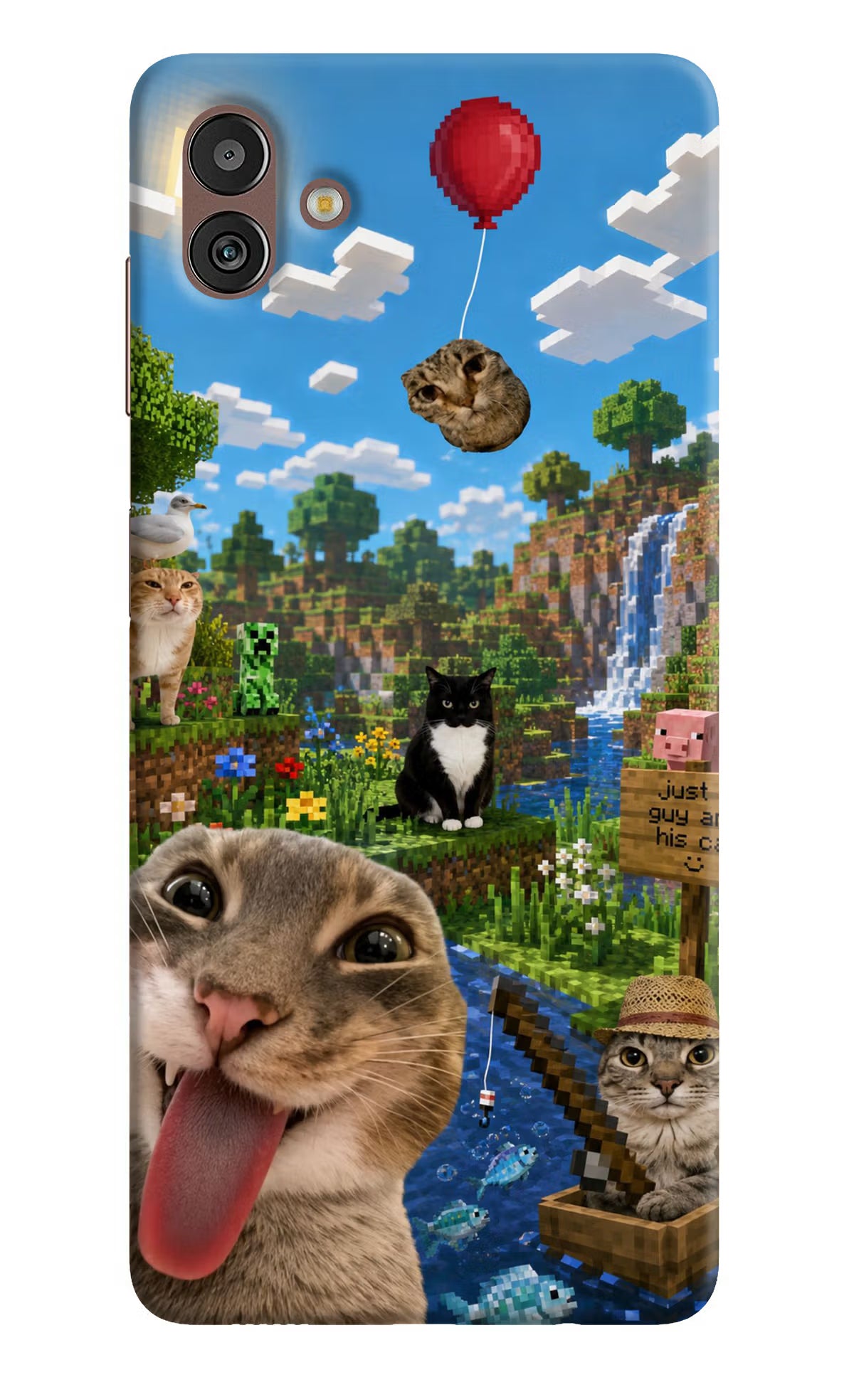 Minecraft Cat Chaos Samsung M13 5G Back Cover