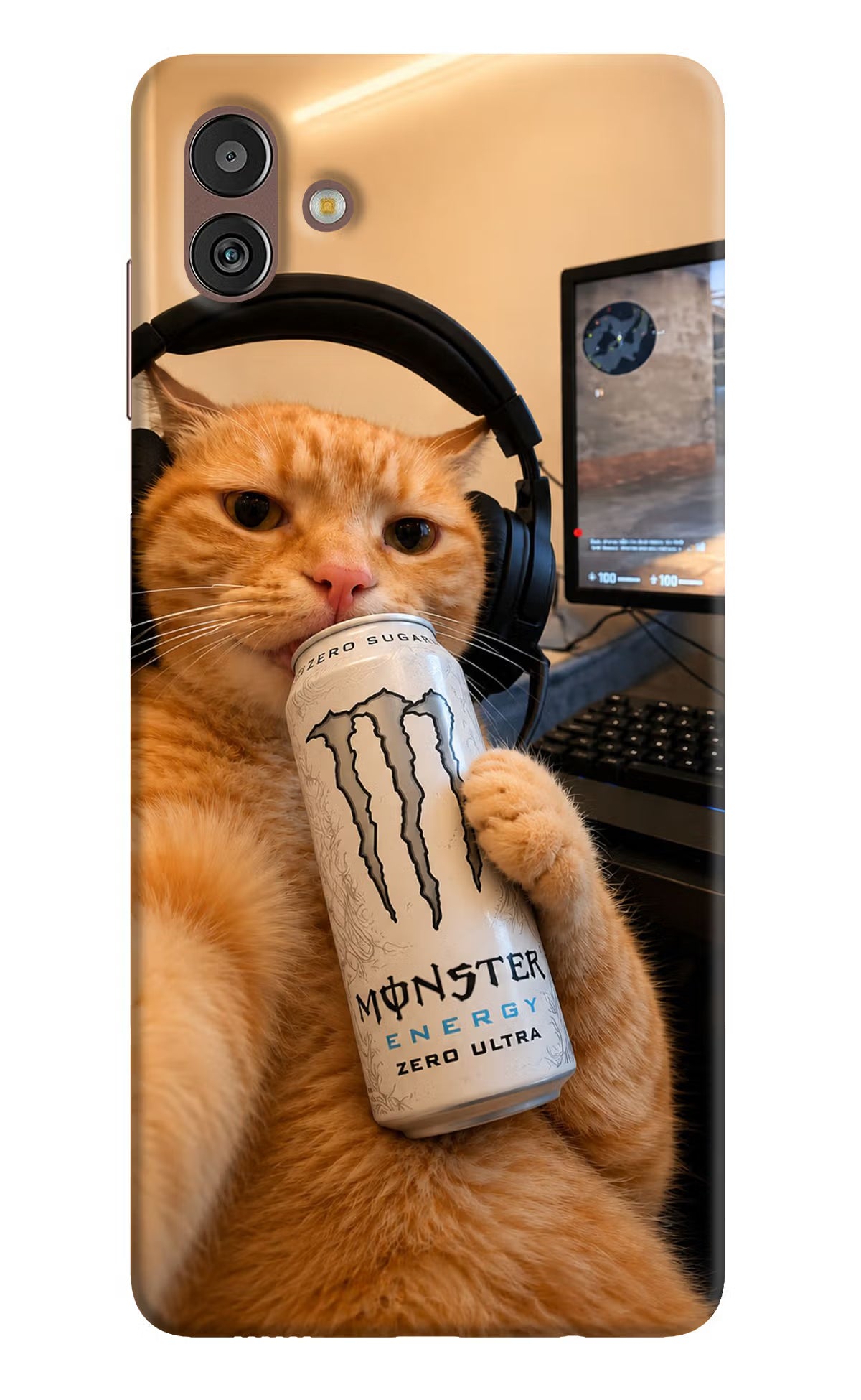 Gamer Cat Energy Samsung M13 5G Back Cover