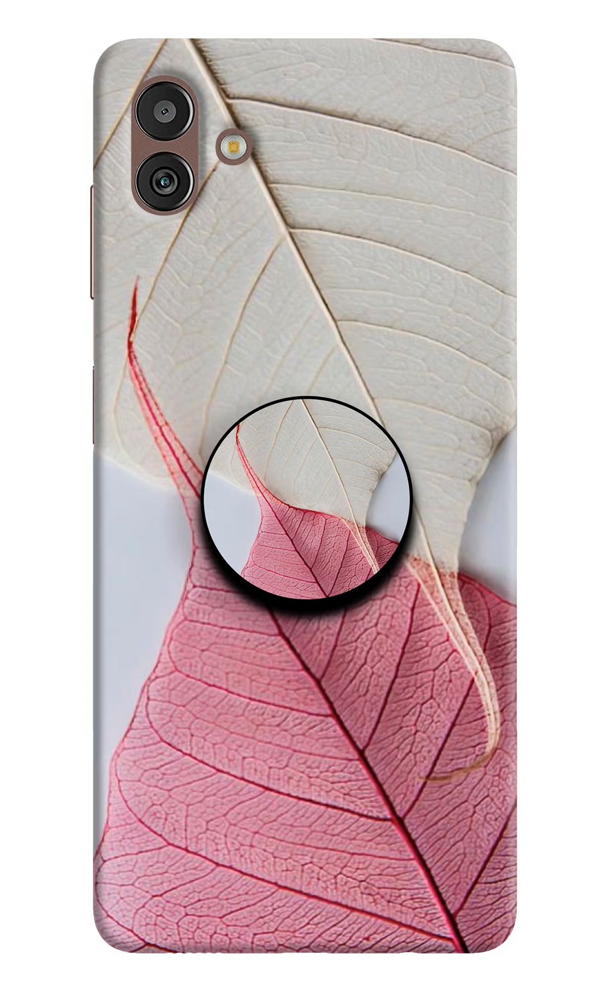 White Pink Leaf Samsung M13 5G Pop Case by Casekaro