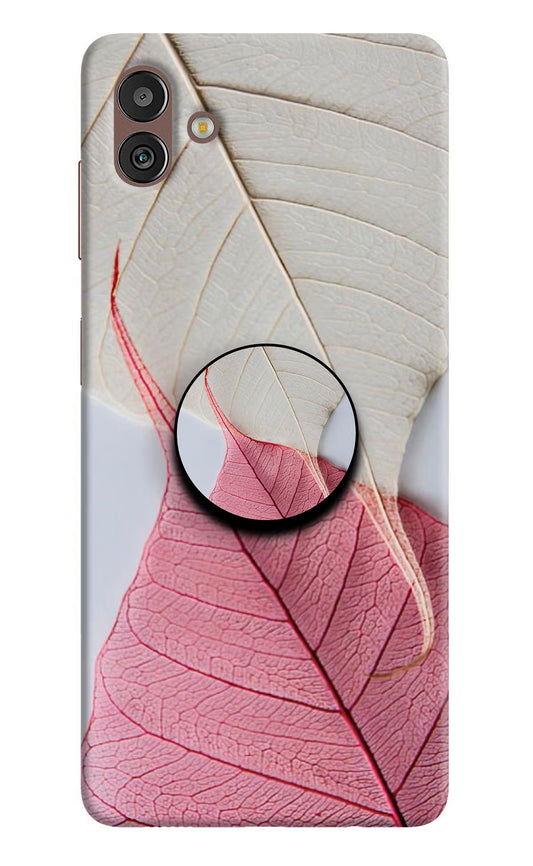 White Pink Leaf Samsung M13 5G Pop Case by Casekaro