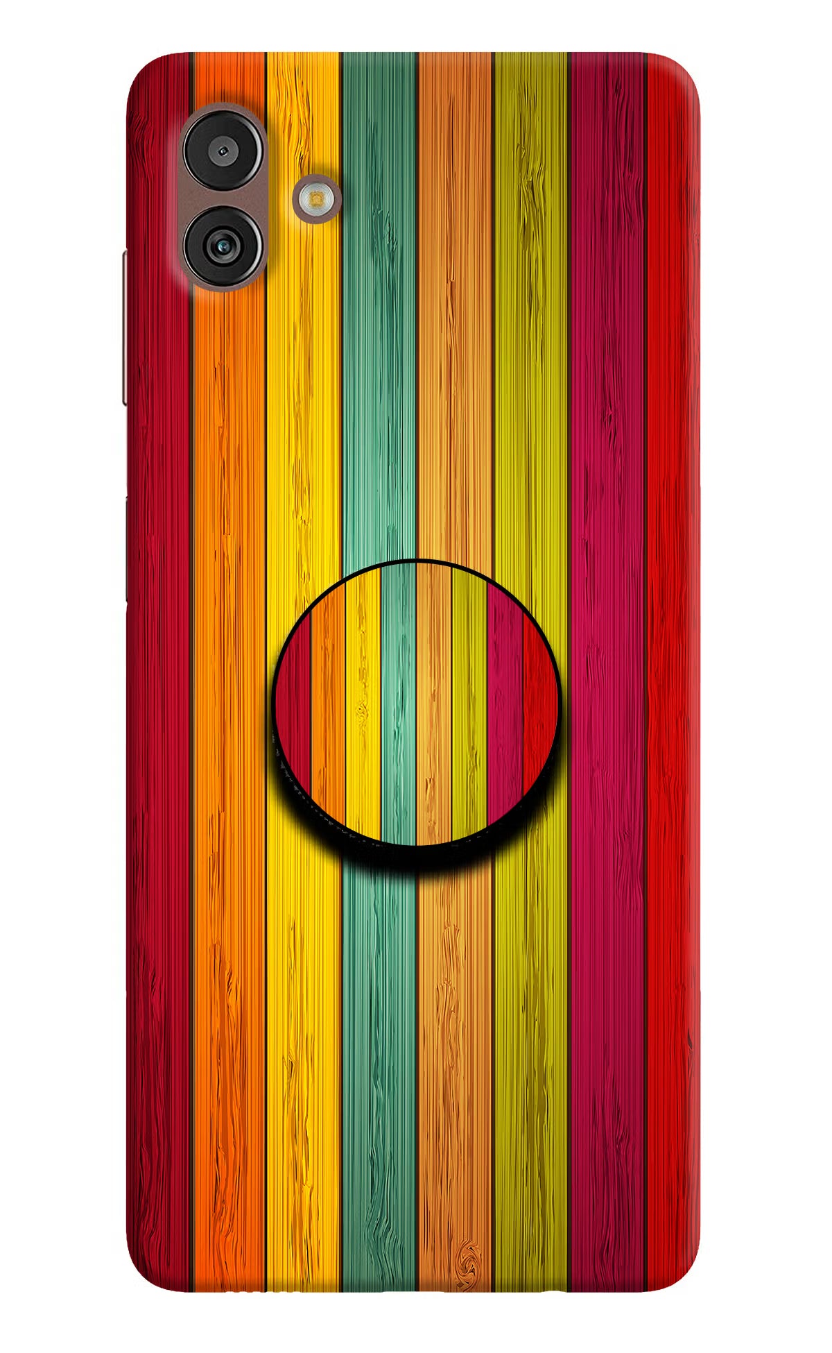 Multicolor Wooden Samsung M13 5G Pop Case by Casekaro