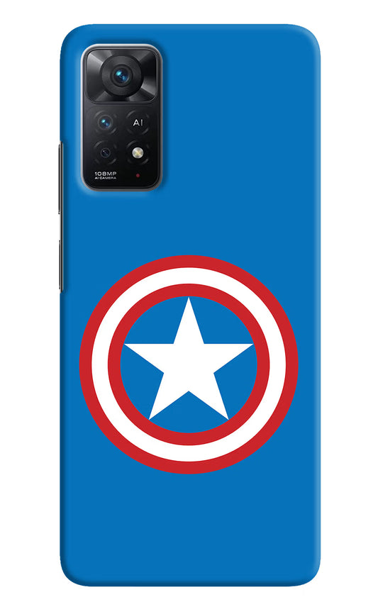 Captain America Logo Redmi Note 11 Pro+ 5G Hard Case Back Cover by Casekaro