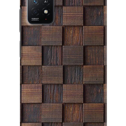 Wooden Cube Design Redmi Note 11 Pro+ 5G Hard Case Back Cover by Casekaro