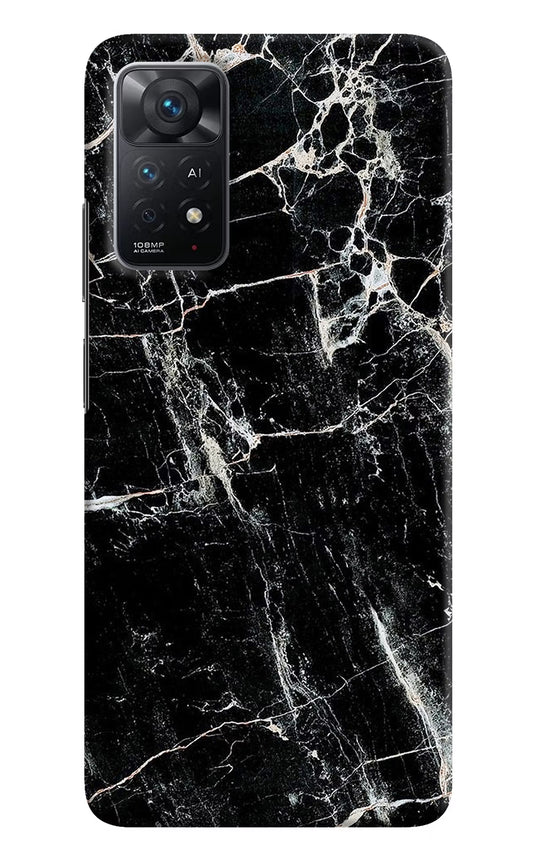 Black Marble Texture Redmi Note 11 Pro+ 5G Hard Case Back Cover by Casekaro