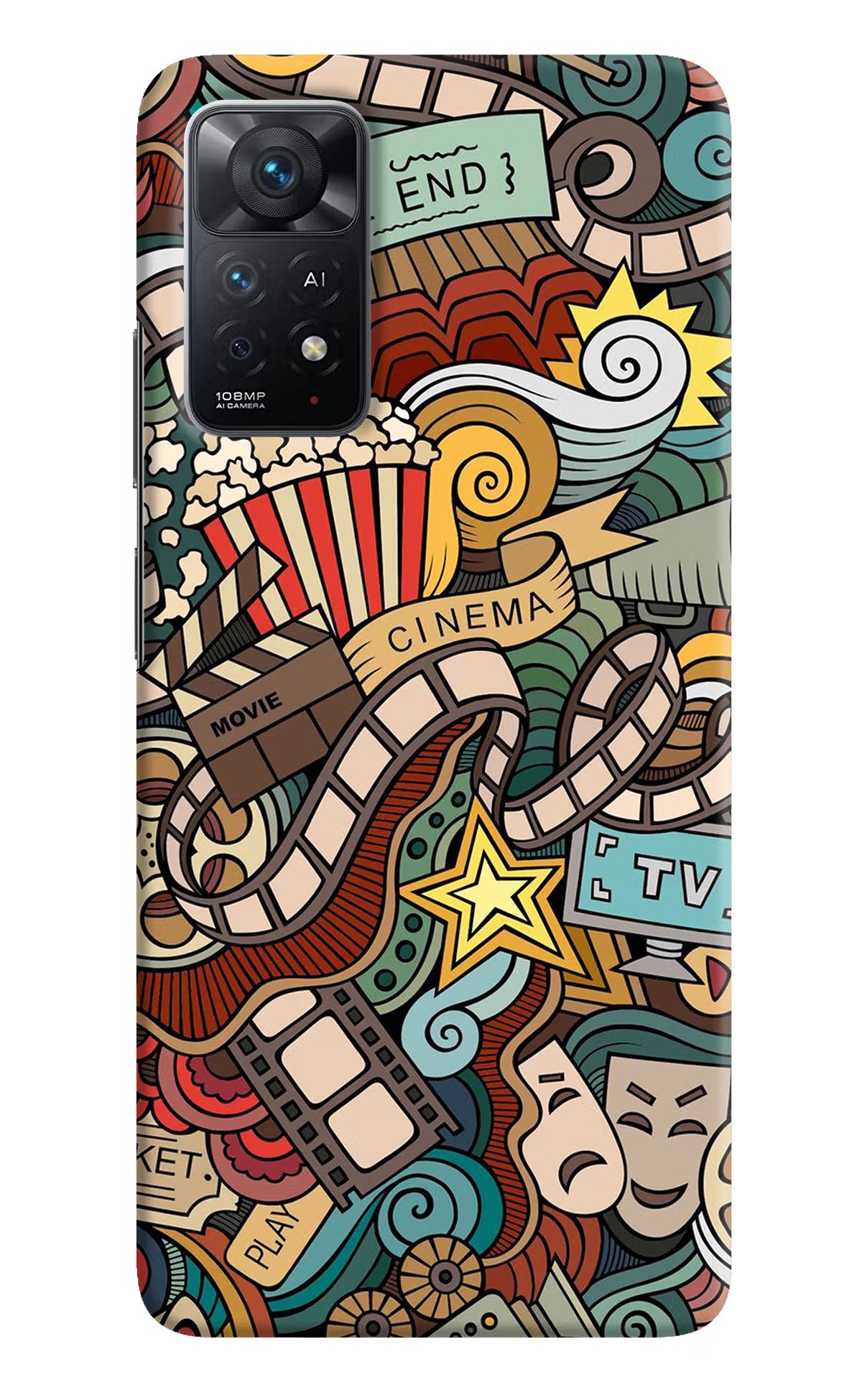 Cinema Abstract Redmi Note 11 Pro+ 5G Hard Case Back Cover by Casekaro