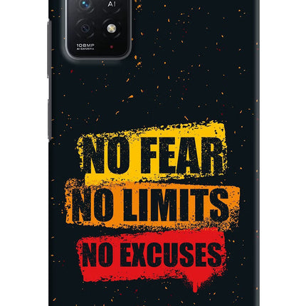 No Fear No Limits No Excuse Redmi Note 11 Pro+ 5G Hard Case Back Cover by Casekaro