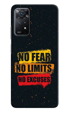 No Fear No Limits No Excuse Redmi Note 11 Pro+ 5G Hard Case Back Cover by Casekaro