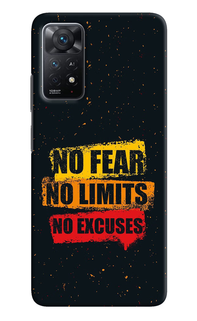 No Fear No Limits No Excuse Redmi Note 11 Pro+ 5G Hard Case Back Cover by Casekaro