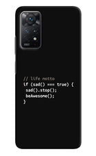 Life Motto Code Redmi Note 11 Pro+ 5G Hard Case Back Cover by Casekaro