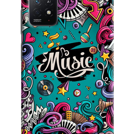 Music Graffiti Redmi Note 11 Pro+ 5G Hard Case Back Cover by Casekaro