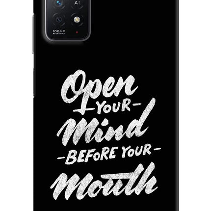 Open Your Mind Before Your Mouth Redmi Note 11 Pro+ 5G Hard Case Back Cover by Casekaro