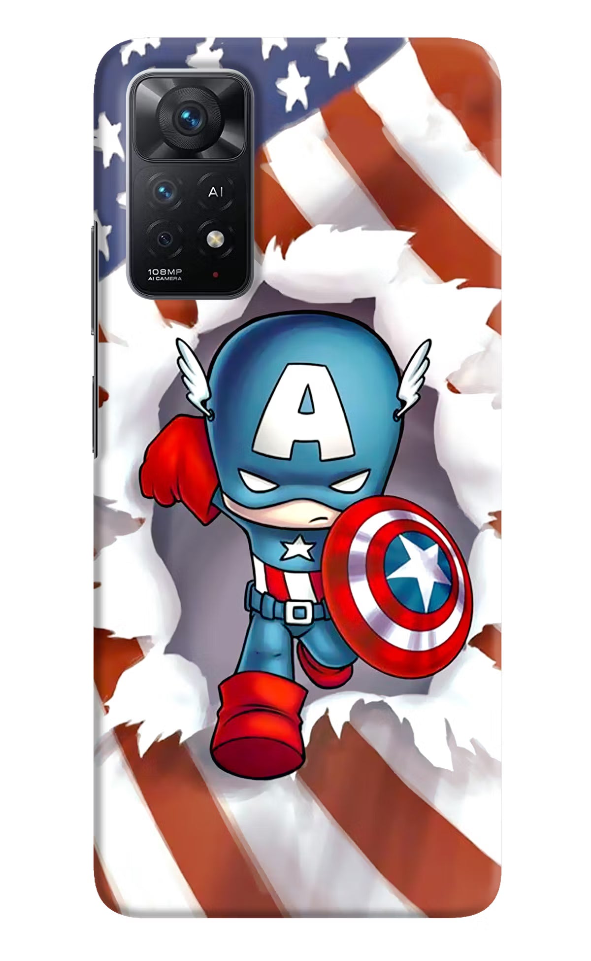 Captain America Redmi Note 11 Pro+ 5G Hard Case Back Cover by Casekaro