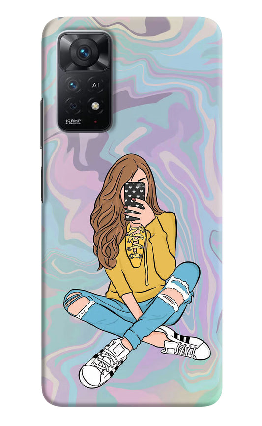 Selfie Girl Redmi Note 11 Pro+ 5G Hard Case Back Cover by Casekaro