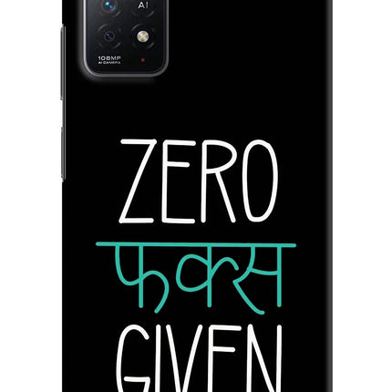 Zero Fucks Given Redmi Note 11 Pro+ 5G Hard Case Back Cover by Casekaro