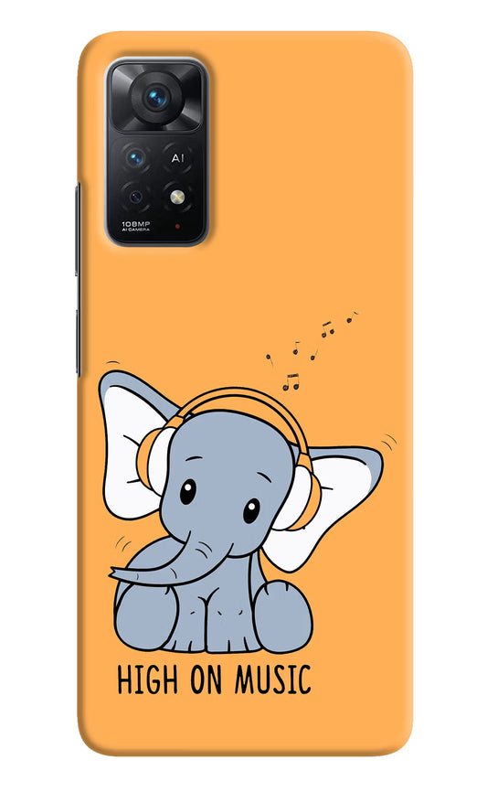 High On Music Redmi Note 11 Pro+ 5G Hard Case Back Cover by Casekaro