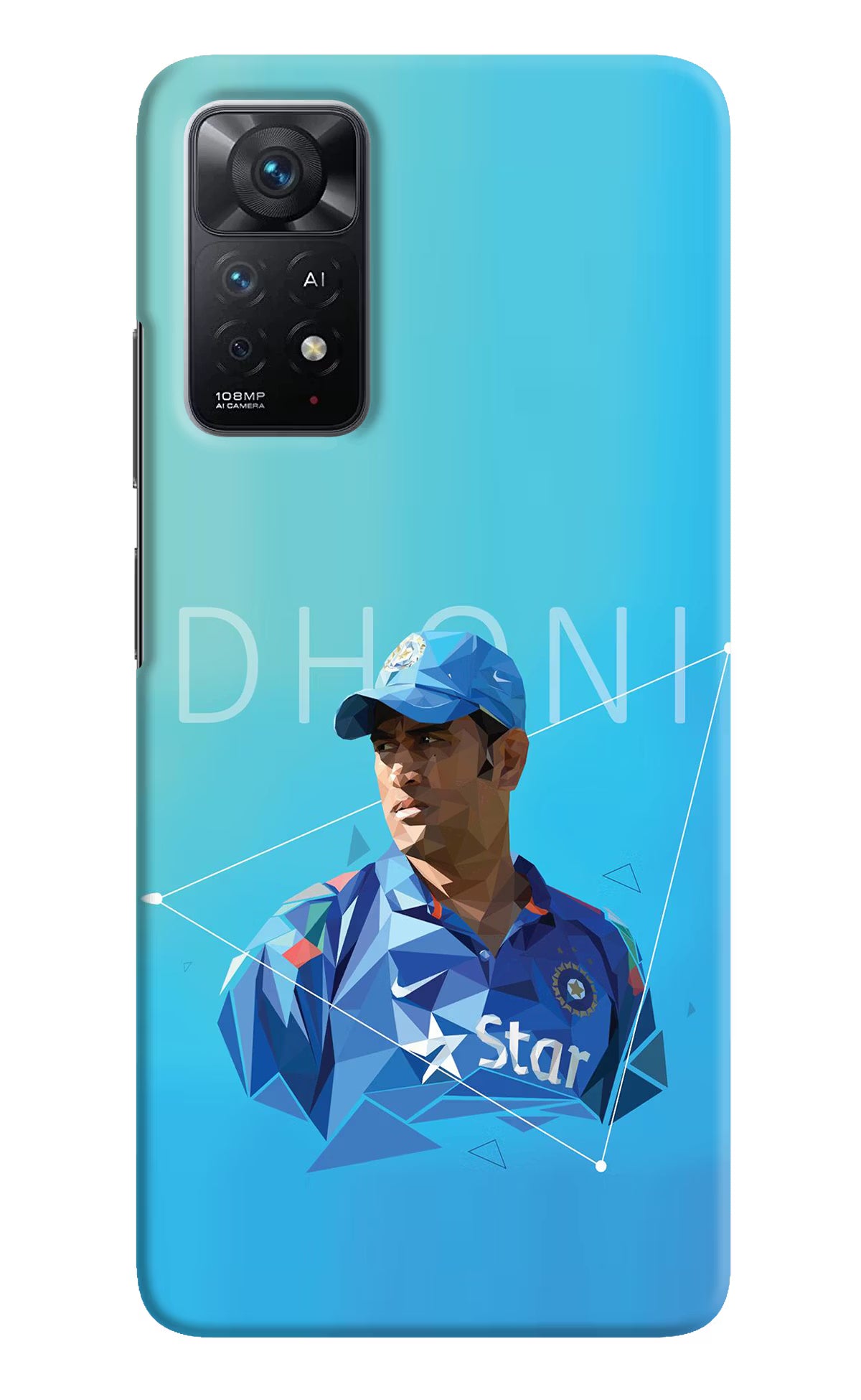 Dhoni Artwork Redmi Note 11 Pro+ 5G Hard Case Back Cover by Casekaro