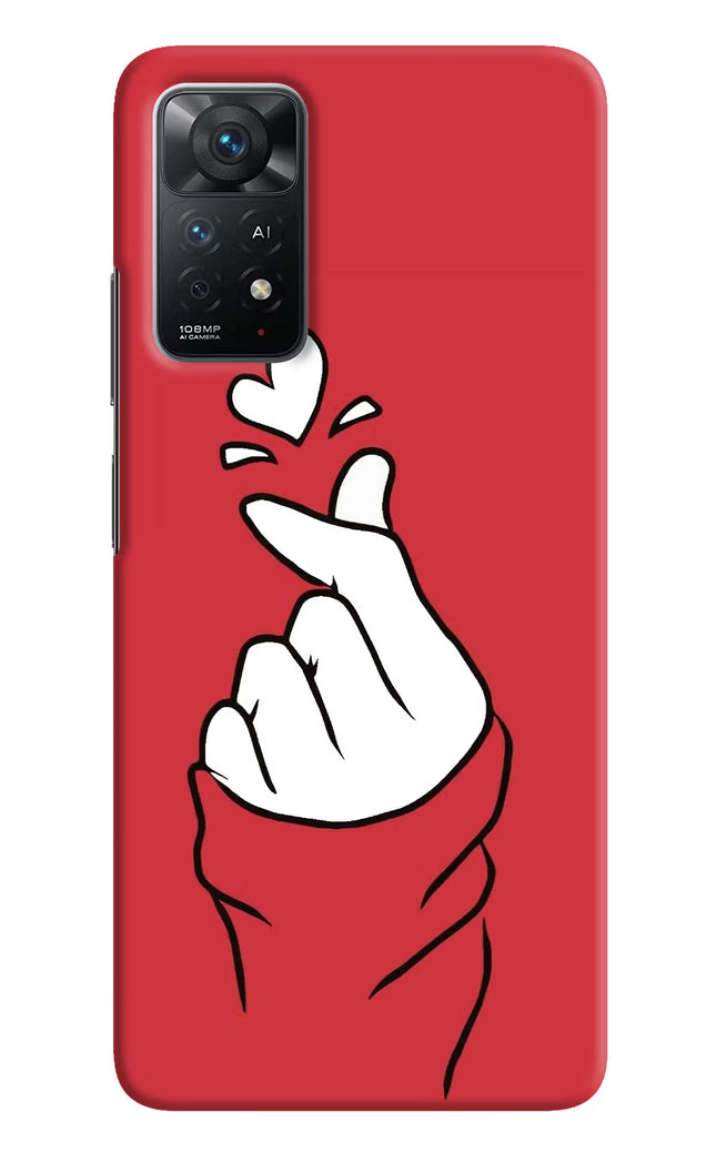 Korean Love Sign Redmi Note 11 Pro+ 5G Hard Case Back Cover by Casekaro