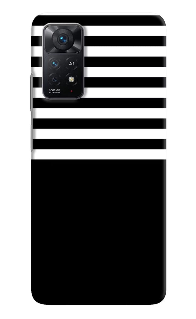 Black and White Print Redmi Note 11 Pro+ 5G Hard Case Back Cover by Casekaro
