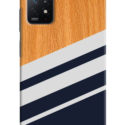 Blue and white wooden Redmi Note 11 Pro+ 5G Hard Case Back Cover by Casekaro