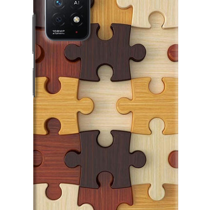 Wooden Puzzle Redmi Note 11 Pro+ 5G Hard Case Back Cover by Casekaro