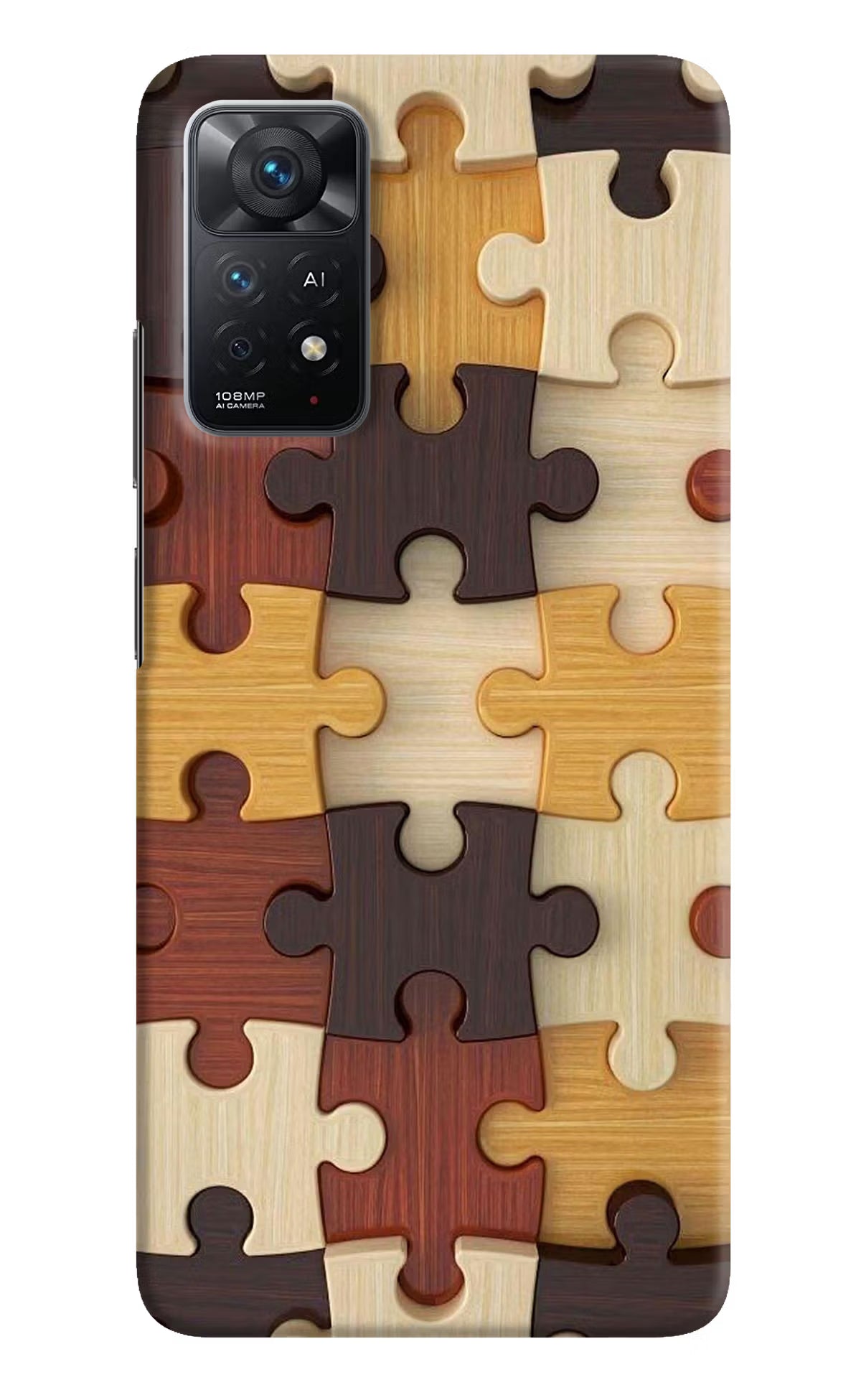 Wooden Puzzle Redmi Note 11 Pro+ 5G Hard Case Back Cover by Casekaro