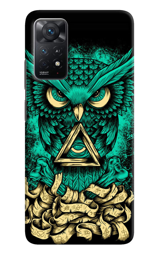 Green Owl Redmi Note 11 Pro+ 5G Hard Case Back Cover by Casekaro