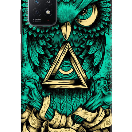 Green Owl Redmi Note 11 Pro+ 5G Hard Case Back Cover by Casekaro