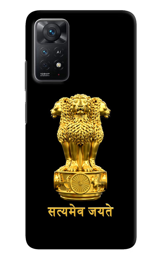 Satyamev Jayate Golden Redmi Note 11 Pro+ 5G Hard Case Back Cover by Casekaro
