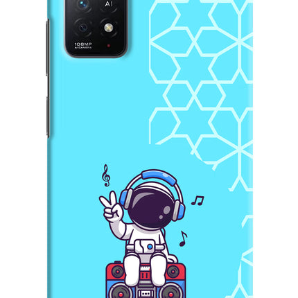 Cute Astronaut Chilling Redmi Note 11 Pro+ 5G Hard Case Back Cover by Casekaro